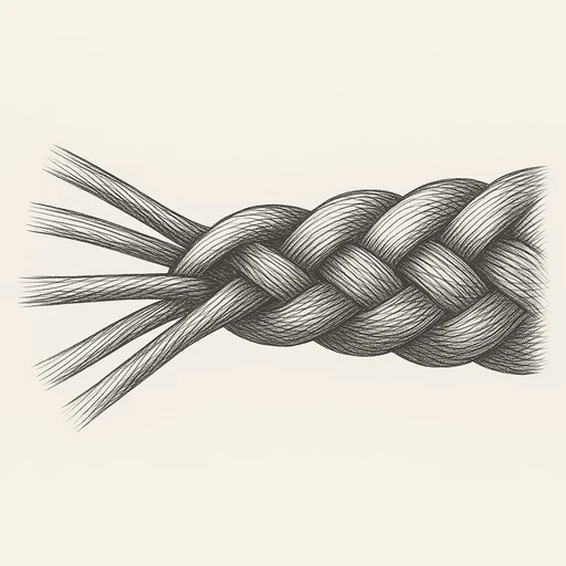 Four cords braided into one